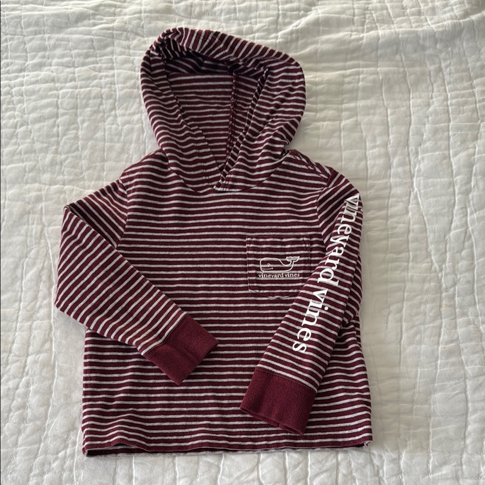 Vineyard Vines Maroon Striped Hoodie